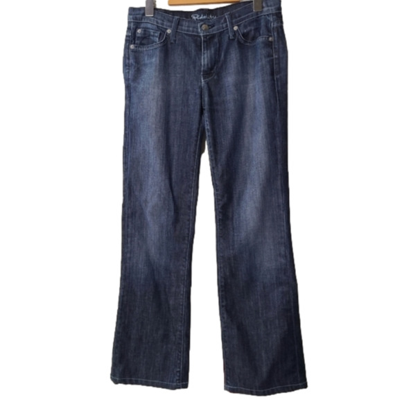 Fidelity Bella Donna vintage women's blue mid rise boot cut casual jeans, Sz 28 - Picture 1 of 10